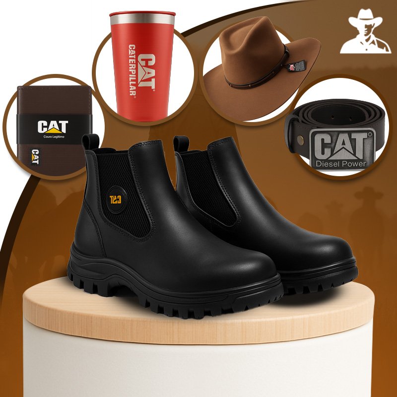 Kit Bota Masculina Adventure e Palmilha Ortopédica +BRINDES