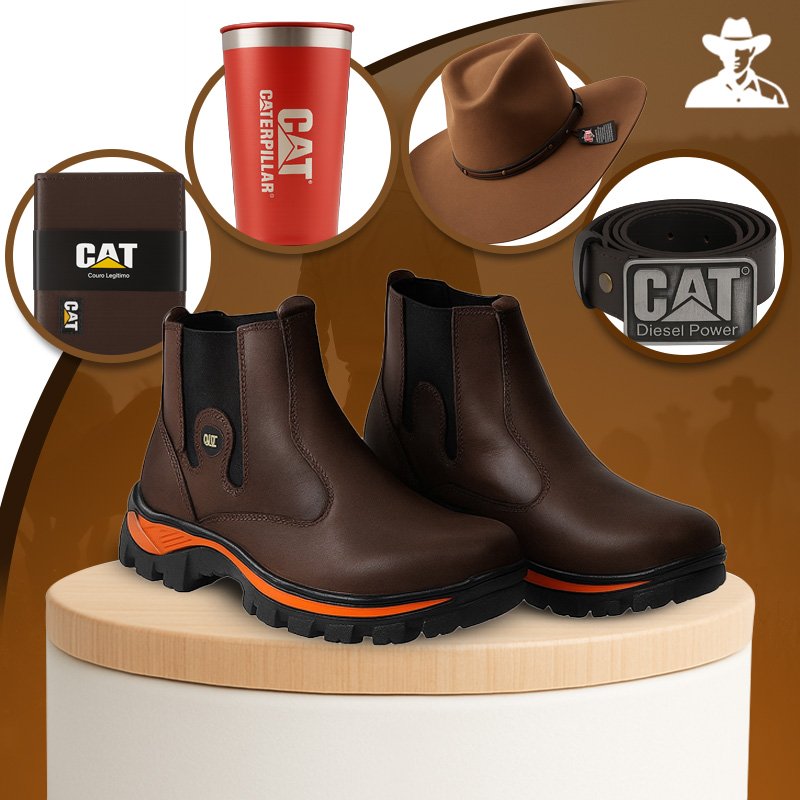 Kit Bota Masculina Adventure e Palmilha Ortopédica +BRINDES