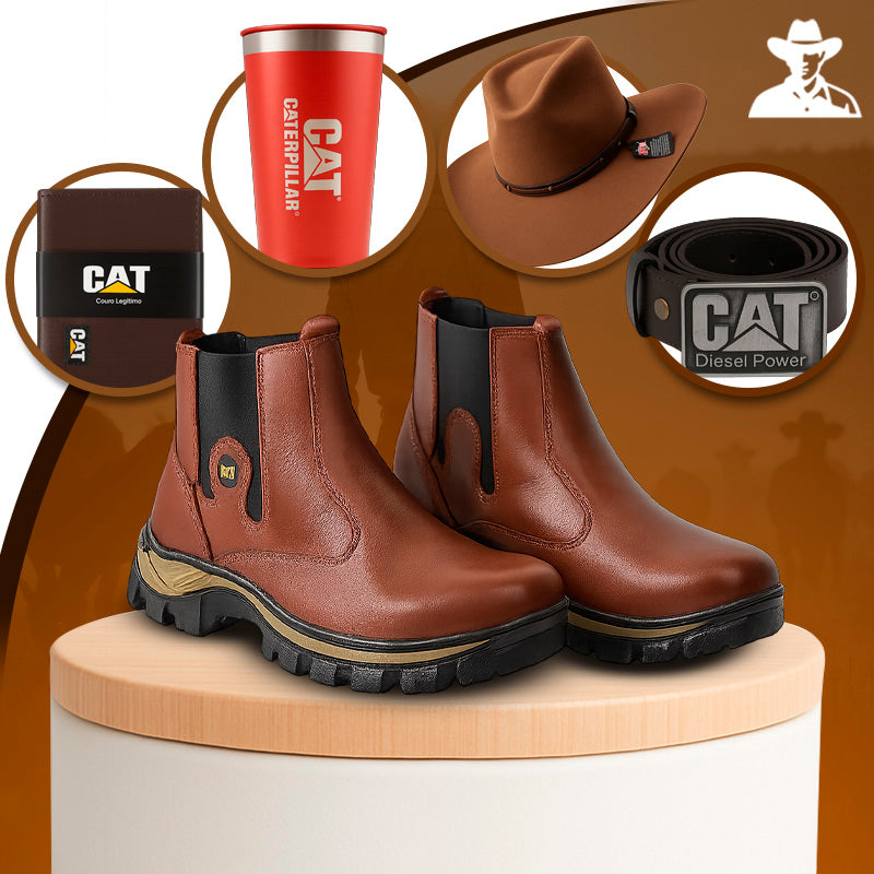 Kit Bota Masculina Adventure e Palmilha Ortopédica +BRINDES