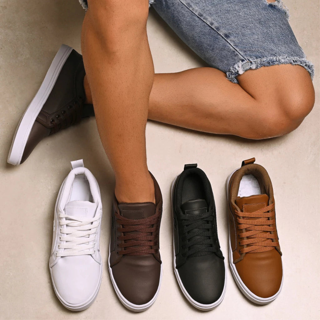 Tenis Sapatênis Casual Couro