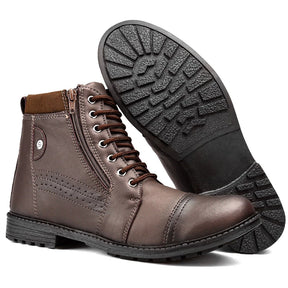 Kit de 2 Pares Bota Coturno Casual Ferraretto + Chinelo e Relógio