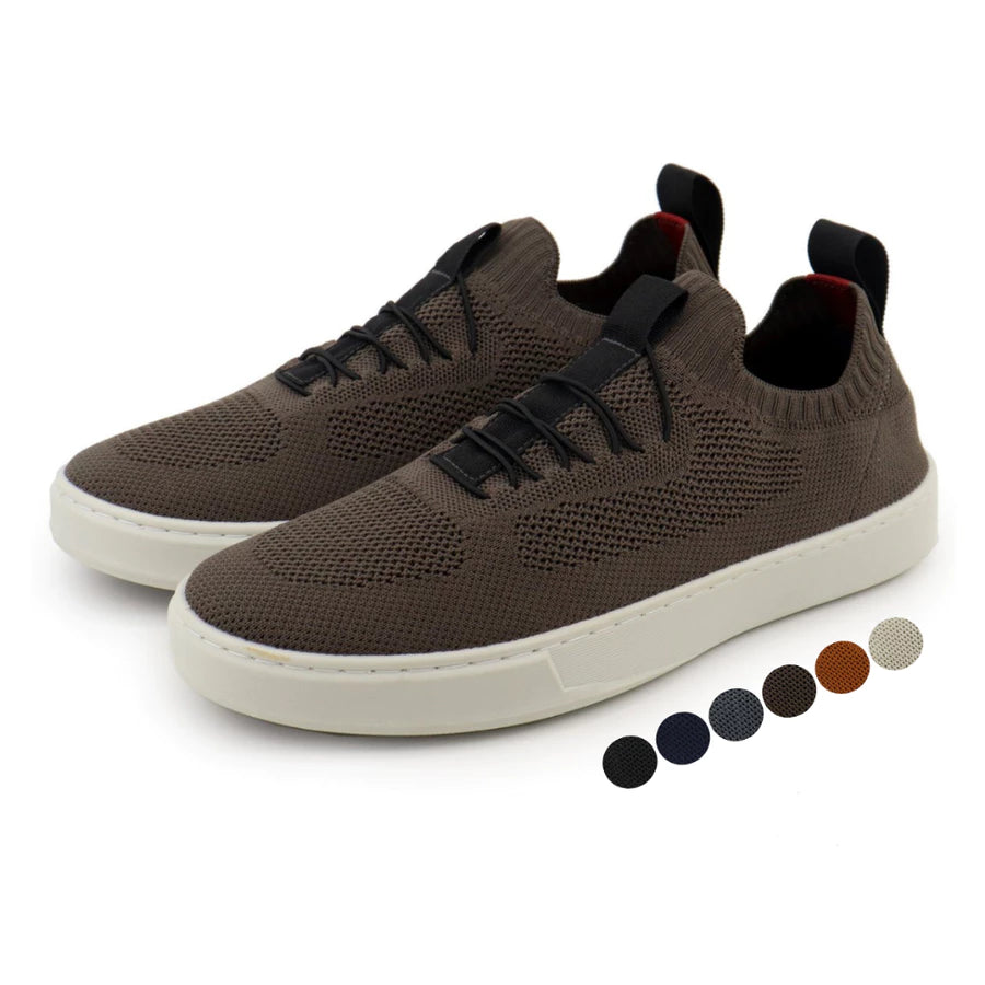 Sapatenis Tenis Masculino Casual Basico Calce Facil Knit Lançamento