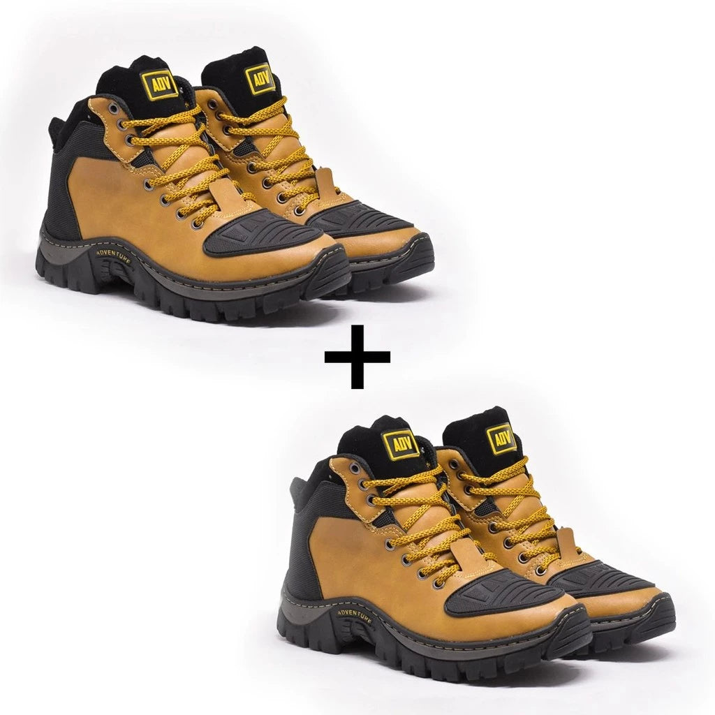 Kit 2 Bota Masculina Cano Medio Botina Resistente