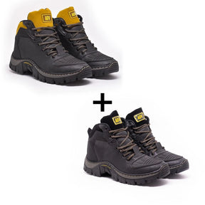 Kit 2 Bota Masculina Cano Medio Botina Resistente